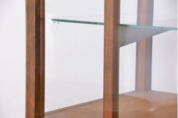 アンティーク家具　アンティーク　シンプルな脚付きガラスケース(ショーケース・飾り棚)