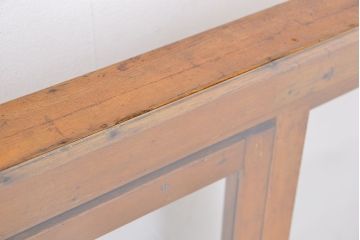 レトロ家具　昭和レトロ　4枚引き戸の大きなガラスケース(ショーケース)