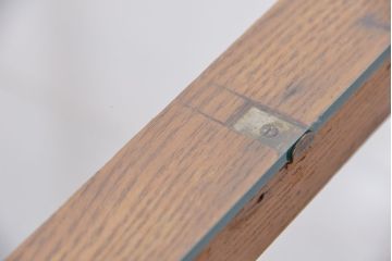 レトロ家具　昭和レトロ　4枚引き戸の大きなガラスケース(ショーケース)