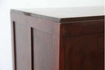 アンティーク家具　アンティーク　古い木のシックな色合いの小振りな片袖机?