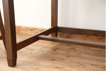 レトロ家具　昭和レトロ 古い木のかわいいアンティーク平机(テーブル・作業台)