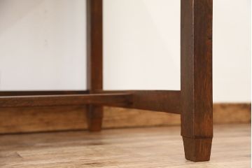 レトロ家具　昭和レトロ 古い木のかわいいアンティーク平机(テーブル・作業台)