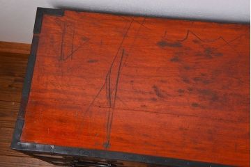 アンティーク家具　古民具・骨董 稀少!最高峰!重厚金具・玉杢 重ね佐渡小木箪笥(佐渡箪笥)