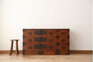 中古 伝統工芸品 木目が美しい岩谷堂箪笥