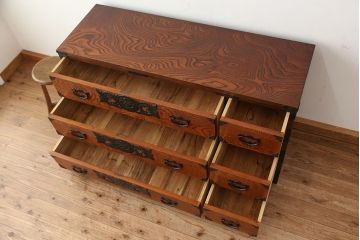 中古 伝統工芸品 木目が美しい岩谷堂箪笥