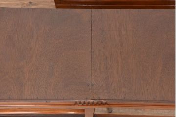 レトロ家具　昭和レトロ シンプルな二段重ね大型収納棚(ガラスケース/食器棚)