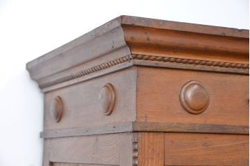 アンティーク家具　アンティーク 大正ロマン 古い洋館の特大二段重ね飾り棚(陳列棚)