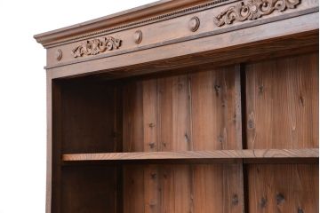 アンティーク家具　アンティーク 大正ロマン 古い洋館の特大二段重ね飾り棚(陳列棚)