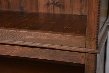 アンティーク家具　アンティーク 大正ロマン 古い洋館の特大二段重ね飾り棚(陳列棚)
