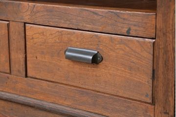 アンティーク家具　アンティーク 大正ロマン 古い洋館の特大二段重ね飾り棚(陳列棚)