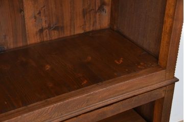 アンティーク家具　アンティーク 大正ロマン 古い洋館の特大二段重ね飾り棚(陳列棚)
