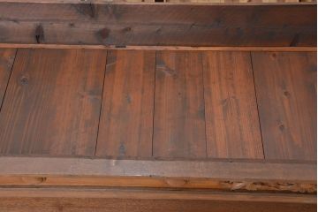 アンティーク家具　アンティーク 大正ロマン 古い洋館の特大二段重ね飾り棚(陳列棚)