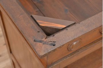 アンティーク家具　アンティーク 大正ロマン 古い洋館の特大二段重ね飾り棚(陳列棚)