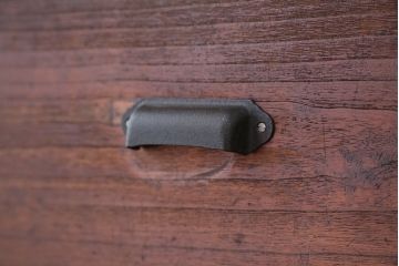 レトロ家具　アンティーク　レトロな桐と杉の鉄脚付4杯引き出し(チェスト)(タンス、箪笥)