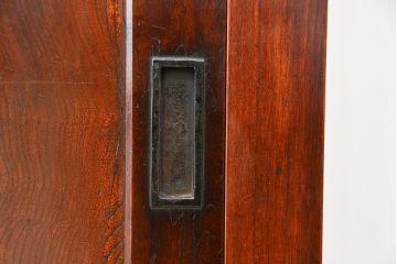 アンティーク家具　前面欅の木目の素晴らしい収納箪笥サイドボード(収納棚、下駄箱、水屋箪笥、食器棚)