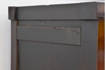 アンティーク家具　前面欅の木目の素晴らしい収納箪笥サイドボード(収納棚、下駄箱、水屋箪笥、食器棚)