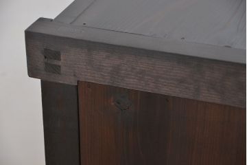 アンティーク家具　前面欅の木目の素晴らしい収納箪笥サイドボード(収納棚、下駄箱、水屋箪笥、食器棚)