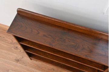 アンティーク家具　イギリスアンティーク　古いオーク材のL型コーナーシェルフ(飾り棚/本棚)(ブックシェルフ)