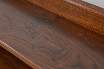 アンティーク家具　イギリスアンティーク　古いオーク材のL型コーナーシェルフ(飾り棚/本棚)(ブックシェルフ)