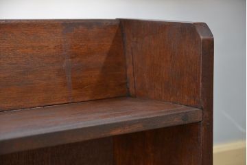 アンティーク家具　収納力抜群!古い木のアンティーク本棚(陳列棚)(飾り棚、ブックシェルフ)