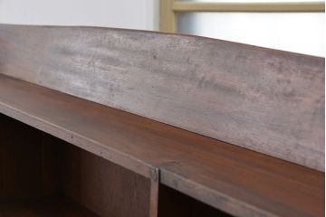 アンティーク家具　収納力抜群!古い木のアンティーク本棚(陳列棚)(飾り棚、ブックシェルフ)