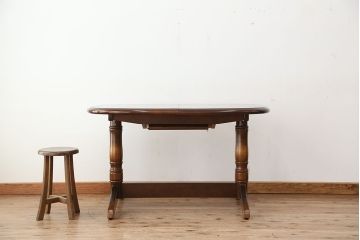 中古　飛騨産業・キツツキマーク　穂高エクステンションダイニングテーブル