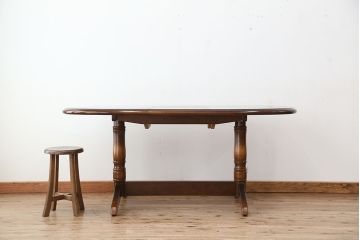 中古　飛騨産業・キツツキマーク　穂高エクステンションダイニングテーブル
