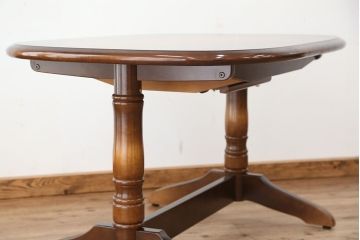 中古　飛騨産業・キツツキマーク　穂高エクステンションダイニングテーブル