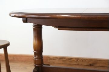 中古　飛騨産業・キツツキマーク　穂高エクステンションダイニングテーブル
