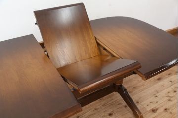 中古　飛騨産業・キツツキマーク　穂高エクステンションダイニングテーブル