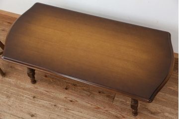 中古　飛騨産業・キツツキマーク　穂高センターテーブル(ダイニング)