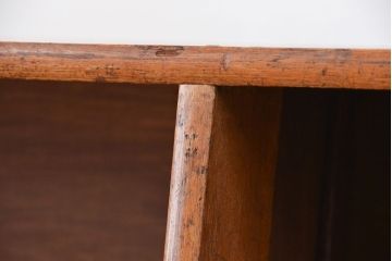 アンティーク家具　古い図書館の台形斜め本棚?(飾り棚/陳列棚/ブックシェルフ)