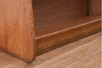アンティーク家具　古い図書館の台形斜め本棚?(飾り棚/陳列棚/ブックシェルフ)