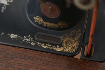 アンティーク家具　イギリスアンティーク　足踏みシンガーミシン(SINGER)ミシンセット　