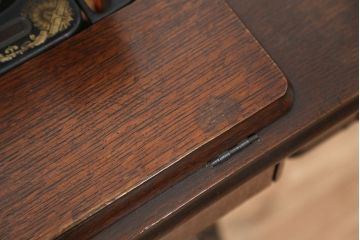 アンティーク家具　イギリスアンティーク　足踏みシンガーミシン(SINGER)ミシンセット　