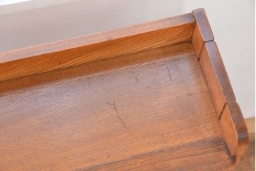 アンティーク家具　アンティーク　古いナラ材の小振りな本棚(ブックシェルフ、飾り棚)