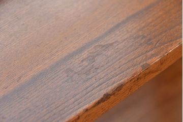 アンティーク家具　アンティーク　古いナラ材の小振りな本棚(ブックシェルフ、飾り棚)