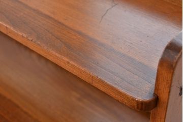 アンティーク家具　アンティーク　古いナラ材の小振りな本棚(ブックシェルフ、飾り棚)