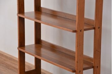アンティーク家具　アンティーク　古いナラ材の小振りな本棚(ブックシェルフ、飾り棚)