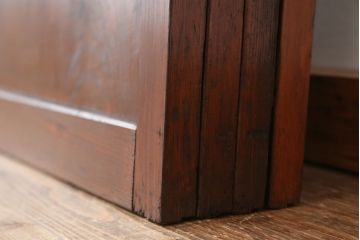 大正ロマン　古いお屋敷の色ガラス入り帯戸4枚セット(ガラス帯戸、ダイヤガラス)