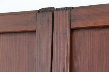大正ロマン　古いお屋敷の色ガラス入り帯戸4枚セット(ガラス帯戸、ダイヤガラス)