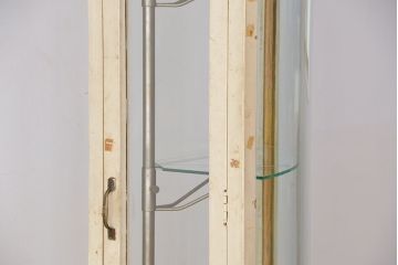 レトロ家具　昭和レトロ　アンティークコーナーRガラスケース(ショーケース)
