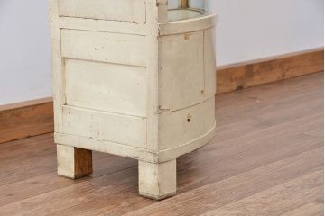 レトロ家具　昭和レトロ　アンティークコーナーRガラスケース(ショーケース)