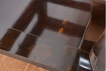 アンティーク家具　イギリスアンティーク　大きめなキャスターが付いたガラストレイ付　キッチンワゴン(トロリー)