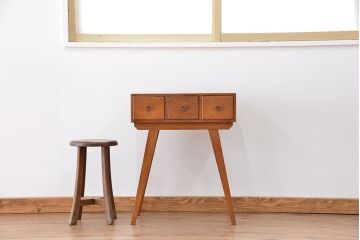 北欧家具　小ぶりな引き出し付サイドテーブル(サイドデスク、在宅ワーク、在宅用カードケース、図書館、図書室)