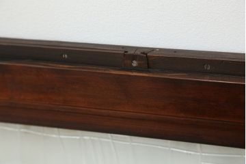 昭和レトロ　古い木の模様ガラス引き戸2枚セット(建具/小窓)(明り取り)(ガラス戸)