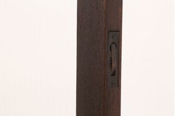 アンティーク　古い木の大判モールガラス引き戸(ガラス戸/小窓/建具)