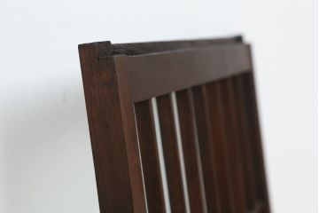 古民具・骨董　古い木のすりガラス明かり取り(格子戸)(ガラス戸)