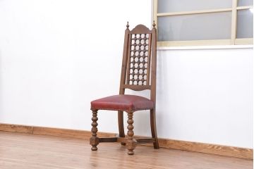 中古　ハイバック使い込まれたダイニングチェア(椅子、イス)