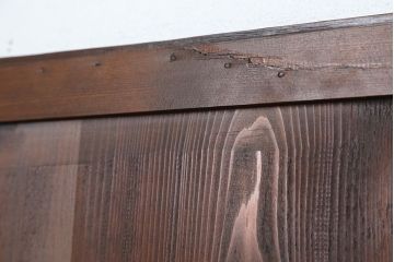 ★大正ロマン　古い木の使い込まれた舞良戸2枚セット(建具/引き戸)